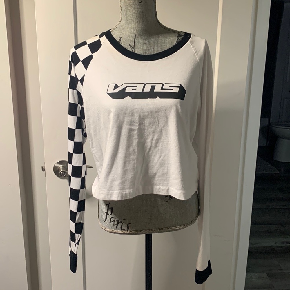 Long sleeve cropped VANS t shirt never worn